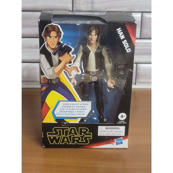 Star Wars Galaxy of Adventures Han Solo Sling & Blast Attack! by Hasbro #A61 - Picture 1 of 4